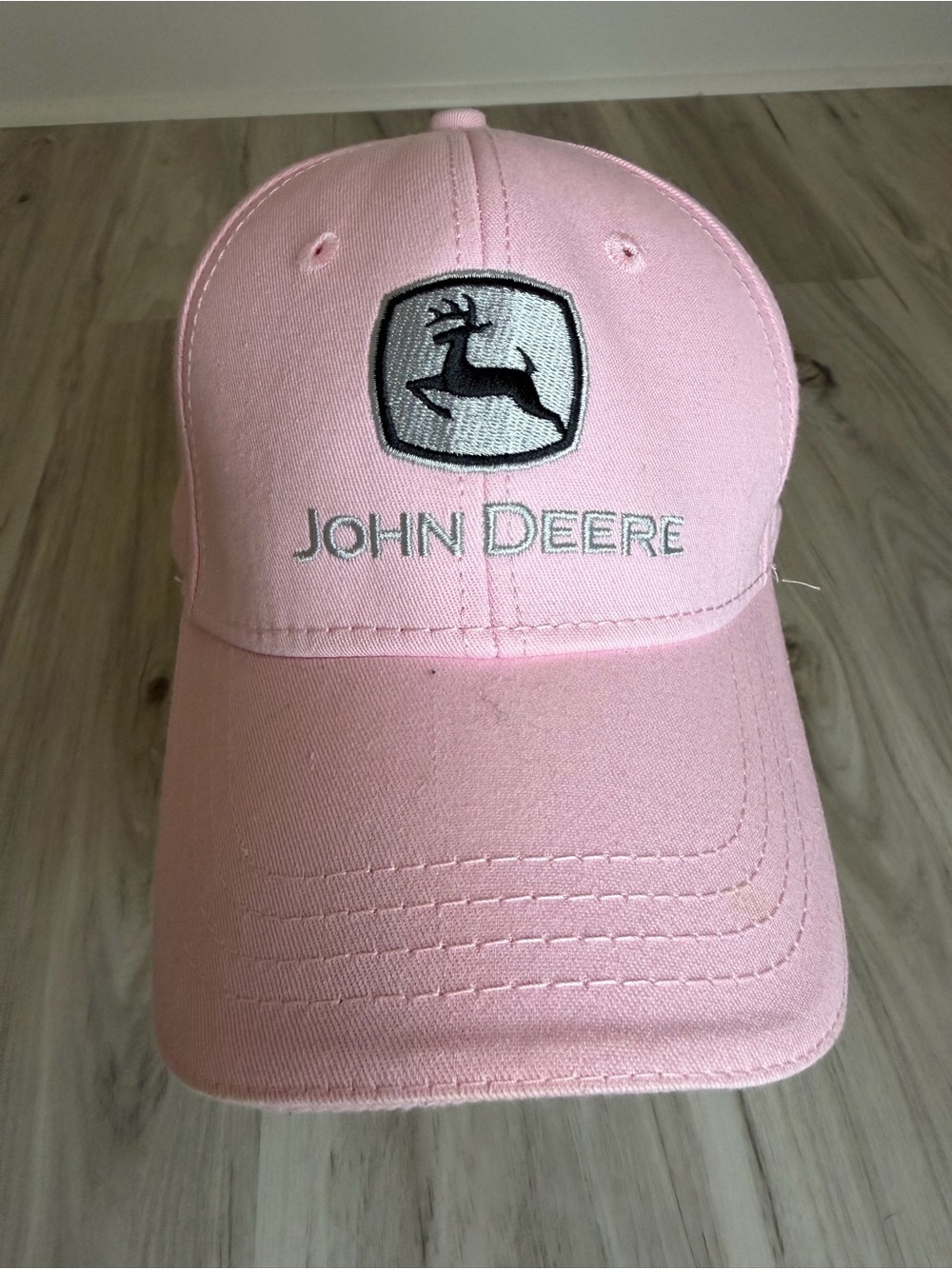 John Deere Light Pink Embroidered Logo Cap one size